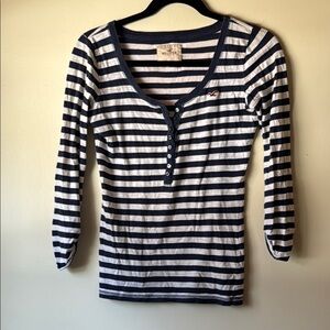 Striped Black and White Hollister  Top